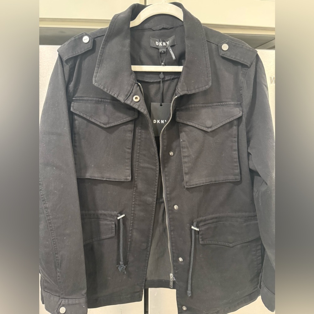 DKNY black Garden Plaid Jacket